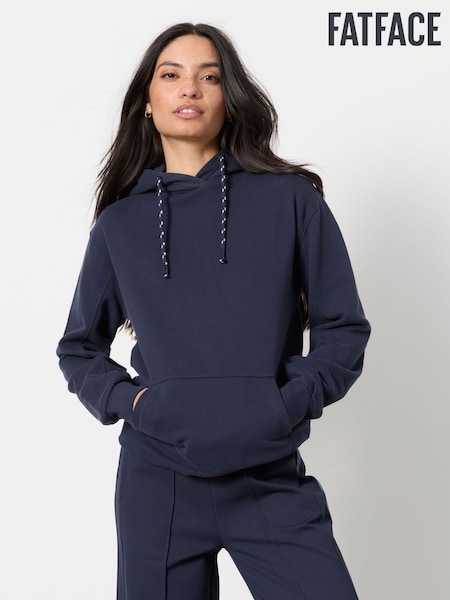 Navy - Fatface Overhead Hoodie