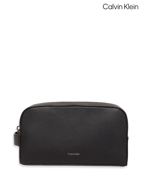 Calvin Klein Black Foil Emboss Dopp Kit Bag (V44627) | 416 QAR