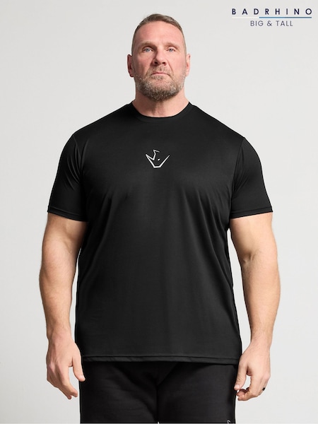 BadRhino Big & Tall Black Ironrhino Short Sleeve Logo T-Shirt (V44700) | $55