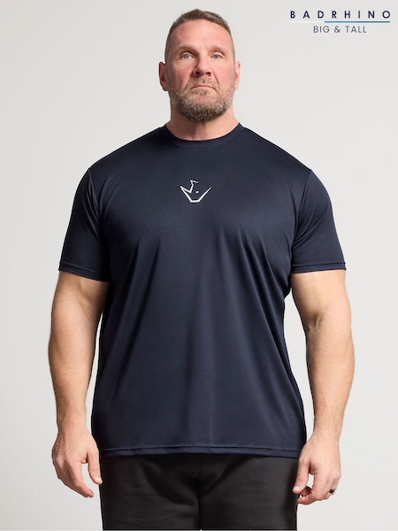 BadRhino Big & Tall Blue Ironrhino Short Sleeve Logo T-Shirt (V44707) | $55