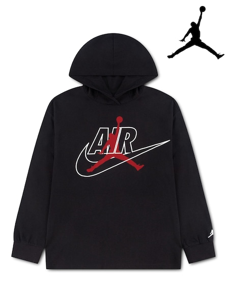 שחור - Jordan Jumpman Air Hooded Long Sleeve Hoodie