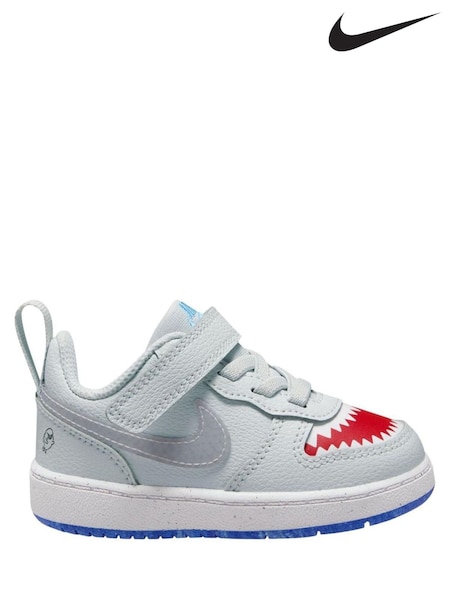 Grey Shark - Nike Infant Court Borough Low Recraft Trainers