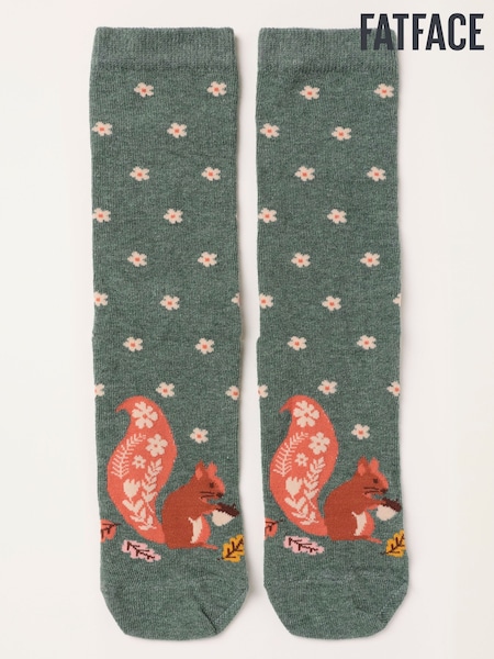 Vert - Fatface Squirrel Socks