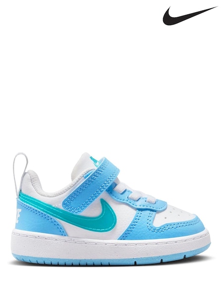 White Energy Blue - Nike Infant Court Borough Low Recraft Trainers
