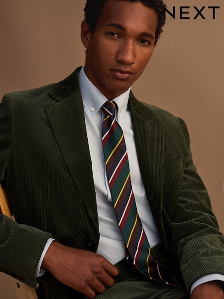 Miško žalia - Regular Tailored Fit Corduroy Suit Jacket