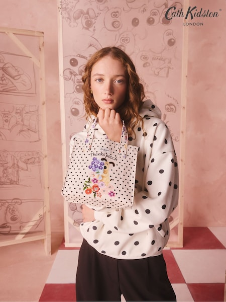 Ecru Spot - Cath Kidston Wallace And Gromit Small Book Bag