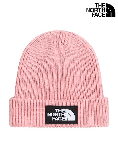 Pink - The North Face Kids Cabin Ski Tuke Pom Beanie
