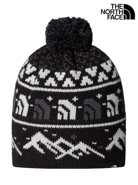 Black - Regular The North Face Cabin Ski Tuke Pom Beanie