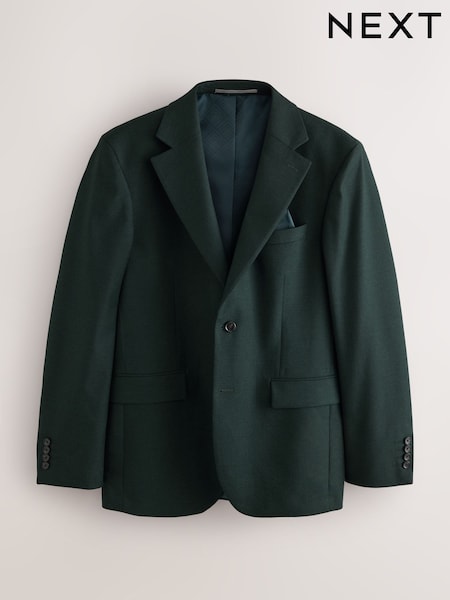 Green - Regular Tailored Fit Flannel Suit Jacket
