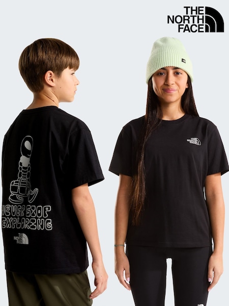 Black - The North Face Teen Alien Back Graphic T-shirt