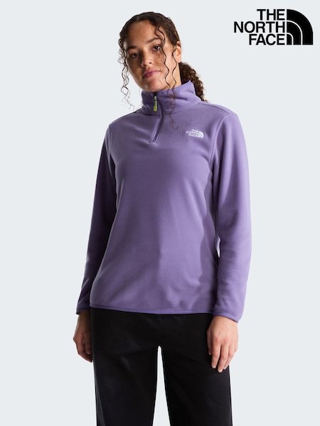 Viola chiaro - Pile con zip The North Face Glacier 1/4