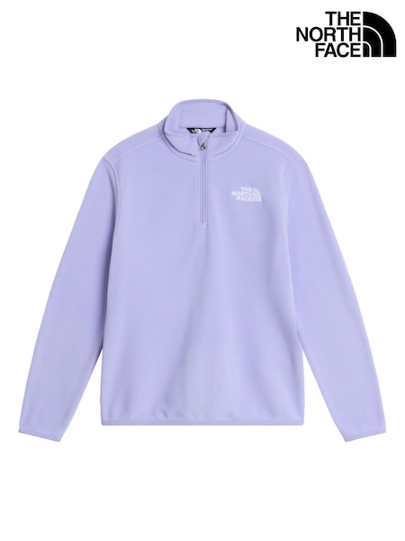 Purple - The North Face Teen Glacier 1/4 Zip Fleece