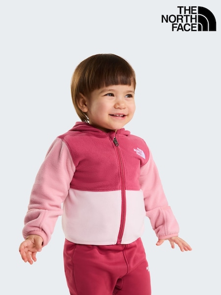 Red - The North Face Baby Glacier Full Zip Hooded Fleece