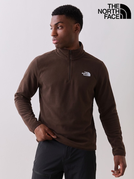 Chestnut Brown - Regular The North Face Glacier 1/4 Zip Fleece
