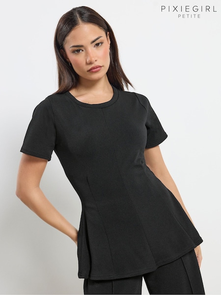 PixieGirl Petite Black Textured Top (V45702) | 150 zł
