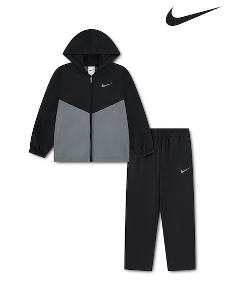 Black - Nike Full Zip Woven Tracksuit