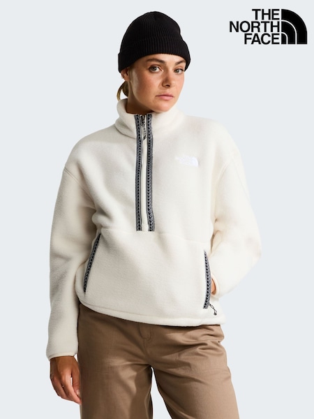 白色 - The North Face Fleeski 1/4 拉链羊毛衫拉链羊毛衫
