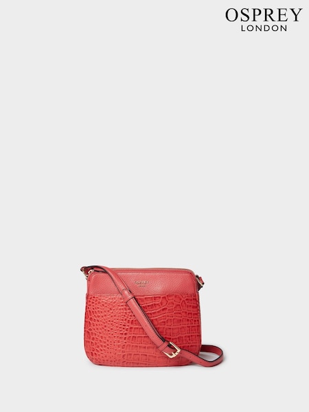 Osprey London Red The Kellie Leather Cross-Body Bag (V46480) | 753 QAR