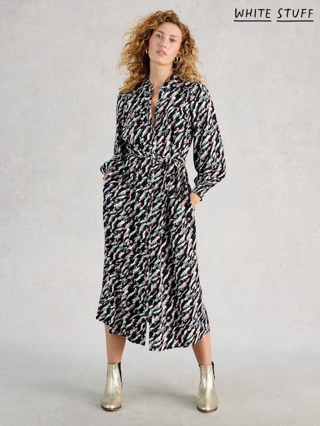 White Stuff Black Covy Shirt Dress (V46554) | $197