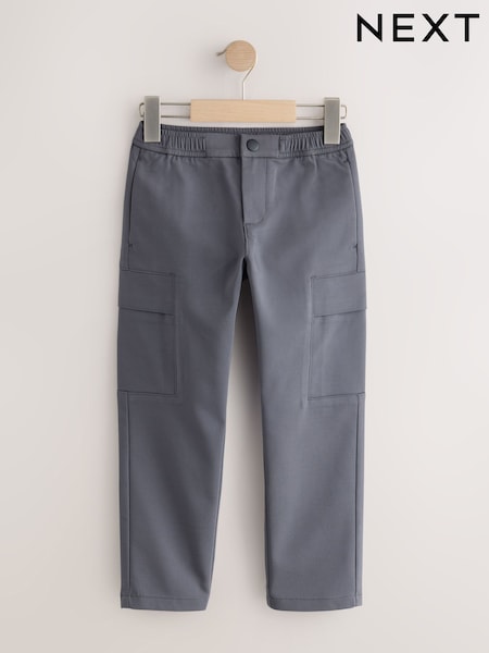 Charcoal Grey - Slim Tapered Utility Cargo Trousers (3-16yrs)