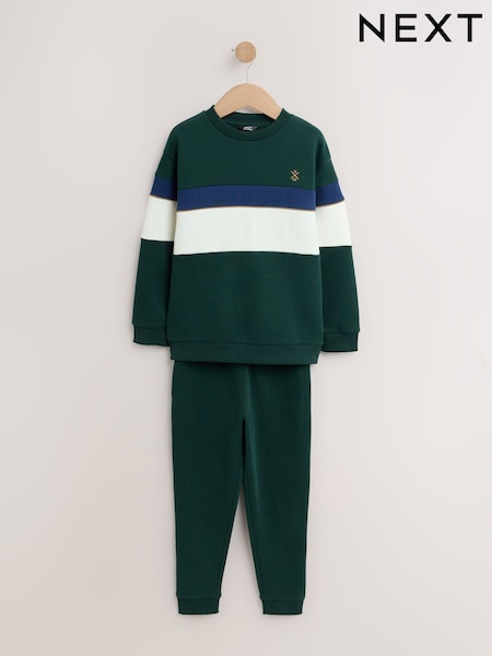 Green - Crew Neck Sweater Set (3-16yrs)