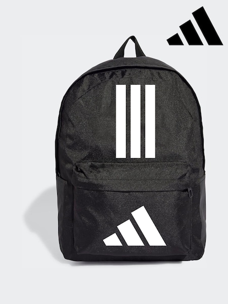 Black/White - Regular Adidas Classic 3 Bar Logo Backpack