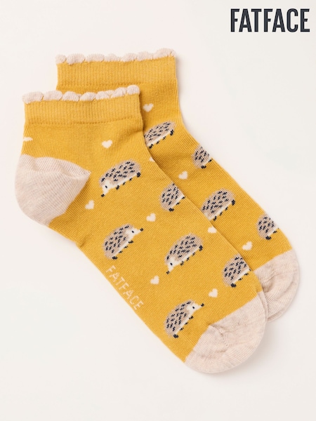 Jaune - Fatface Hedgehog Trainer Socks