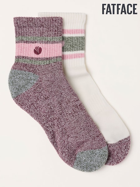 Burgundy - Fatface Sport Socks