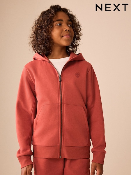 Rust Brown Skull - Zip Through Hoodie (3-16yrs)