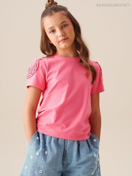 Angel & Rocket Pink Nila Flower Corsage T-Shirt (V47013) | €21 - €26.50