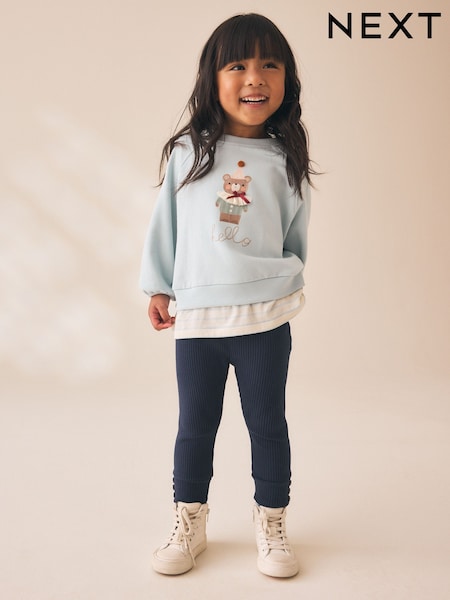 Blue Bear - Sweatshirt And Leggings Set (3mths-7yrs)