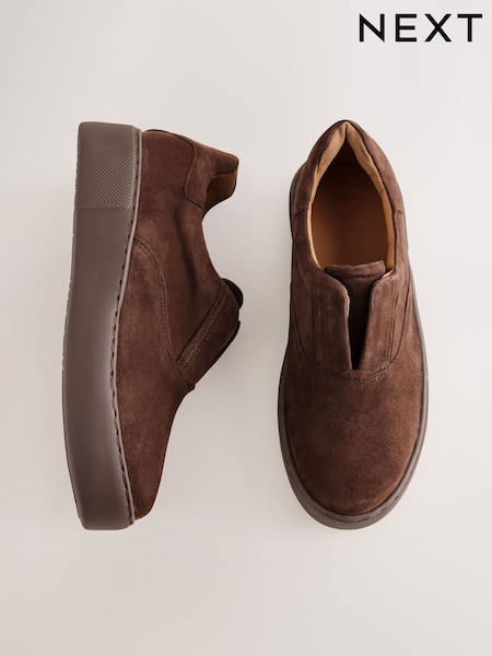 Chocolate Brown - Forever Comfort® Slim Wedge Trainers