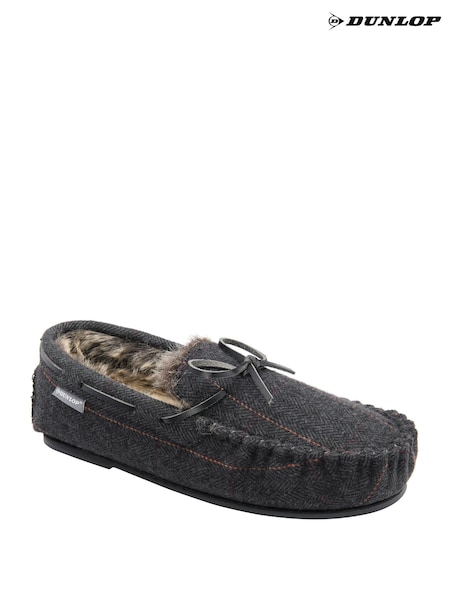 Dunlop Black Mocassin Slippers (V47636) | €45