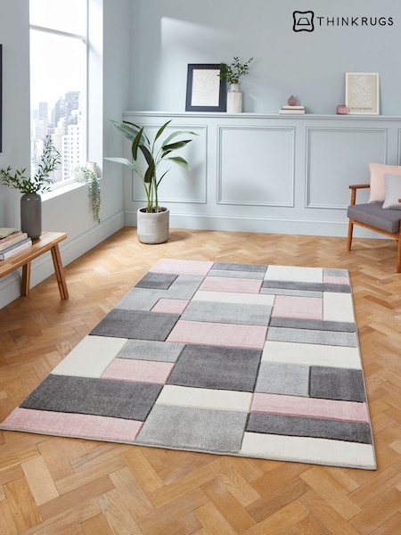 Think Rugs Grey Matrix MT61 Modern Geometric Rug (V48105) | EGP3,234 - EGP9,174