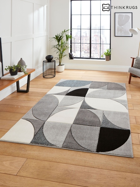 Think Rugs Grey Matrix MT63 Modern Geometric Rug (V48111) | EGP3,234 - EGP9,174