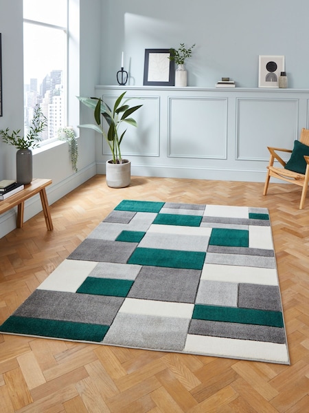 Think Rugs Matrix Mt61 Modern Geometric Rug