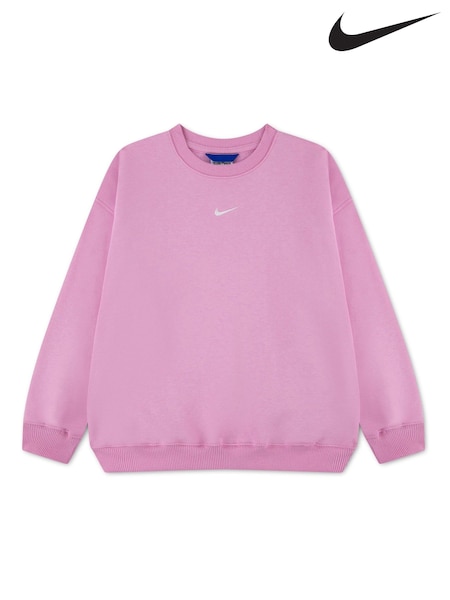 Pink - Nike Standard Fleece Oversized Crewneck Jumper