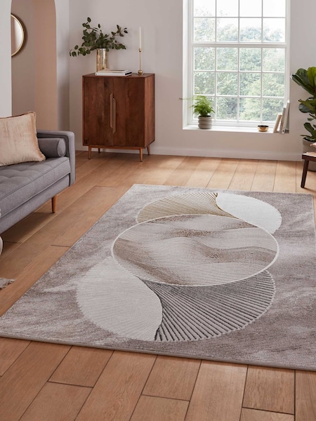 Think Rugs Gold Creation 50097 Modern Geometric Rug (V48254) | AED577 - AED984