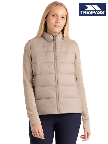 بني - Trespass Simone Female Casual Brown Gillet
