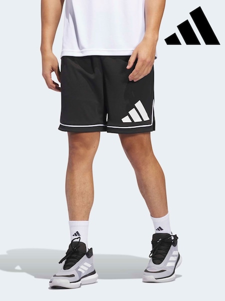 Black - Regular Adidas Basketball Badge Of Sport 9 Inch Shorts