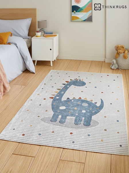 Think Rugs Grey Vida Kids Dinosaur Rug (V48459) | 16 BD - 27.50 BD