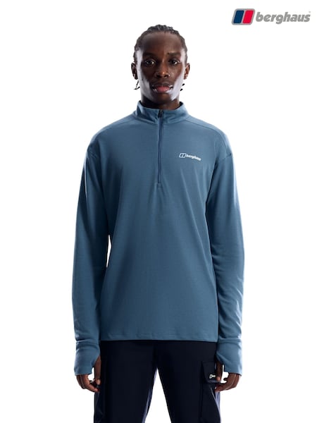 Blau - Regular Berghaus Ivyhill Half Zip Sweat Top