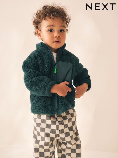 Teal Green - Zip Thru Fleece (3mths-7yrs)