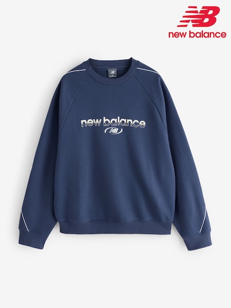 Laivasto - Regular New Balance Trackside Fleece Crew Sweat Top