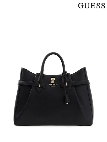 Guess Yesba Satchel Black Bag (V49453) | SGD 271