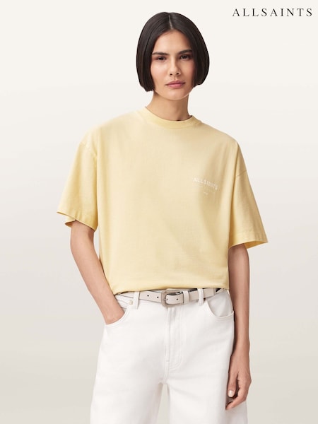 AllSaints Yellow Underground Etta T-Shirt (V49716) | AED344