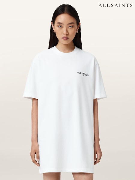 AllSaints White Halis T-Shirt Dress (V49734) | ₪397