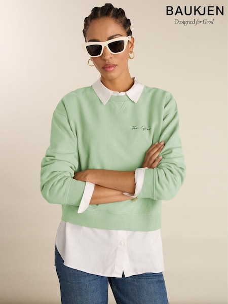 Dorrie Organic Cotton Cropped Sweatshirt (V50212) | ₪548