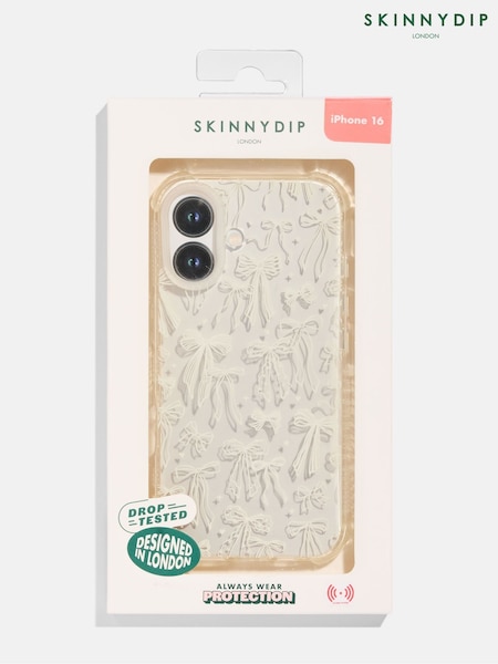 Skinnydip White Pattern Bow iPhone Case (V50292) | AED151