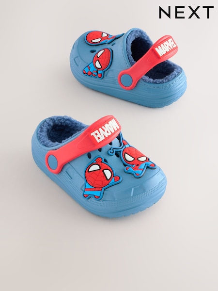 Blue - Spidey And His Amazing Friends Warm Lined Slippers Clogs